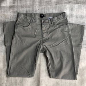 H&M Slim Fit Tan Button fly Jeans